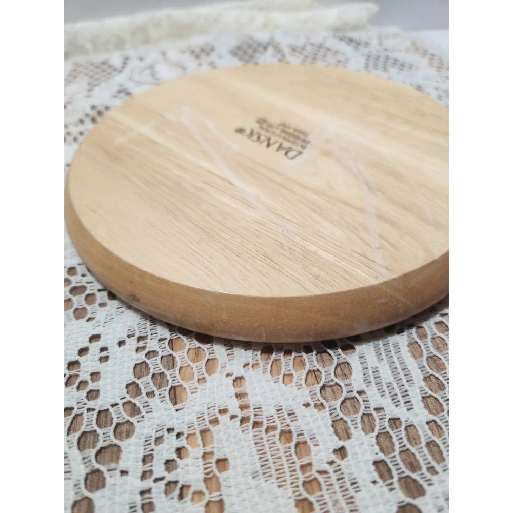 Vintage Dansk Umbrian Fruits Tile And Wood Trivet‎ MCM Thailand 7